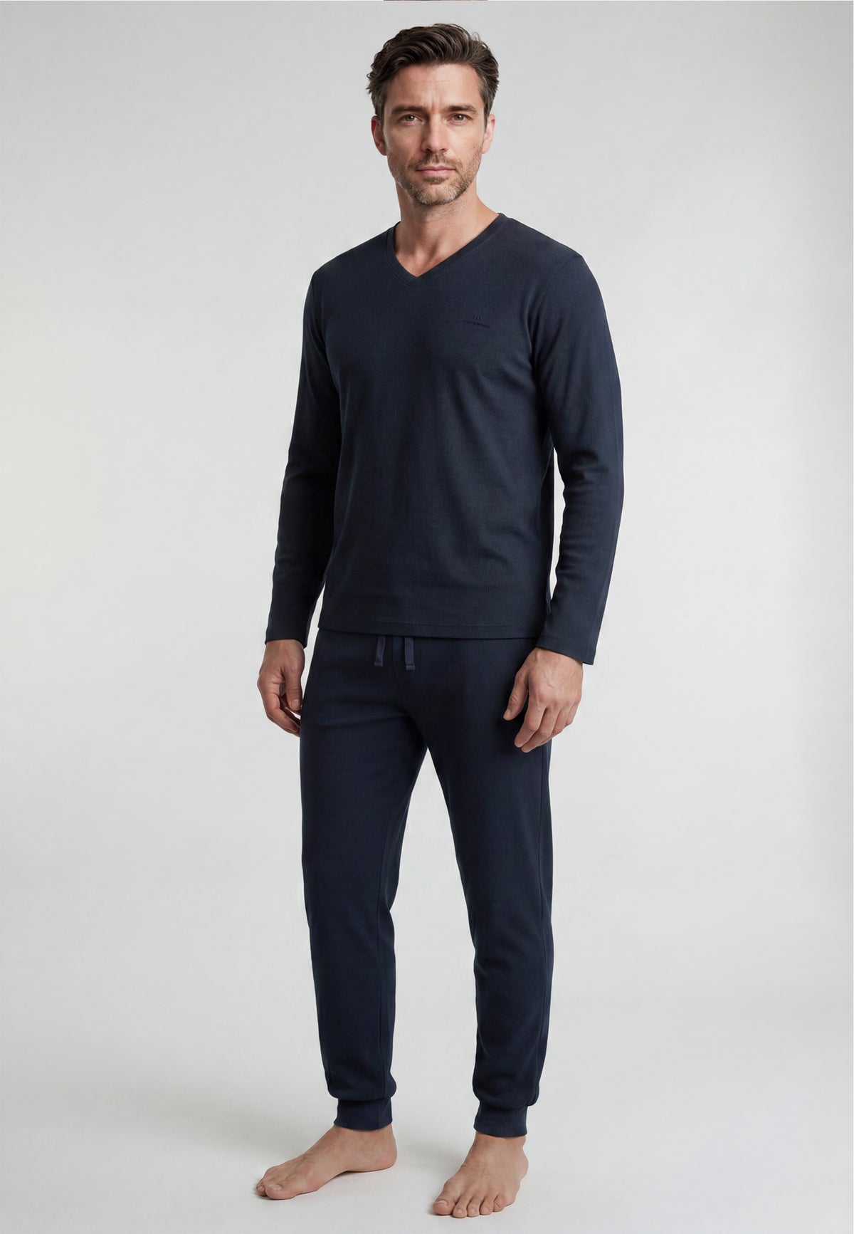 GÖTZBURG Herren Pyjama blau uni