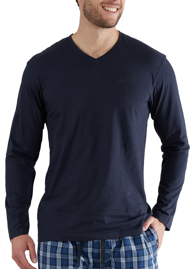 GÖTZBURG Herren Longsleeve blau uni