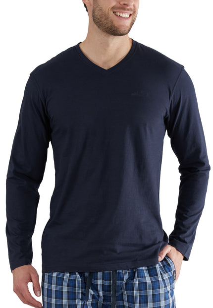 GÖTZBURG Herren Longsleeve blau uni