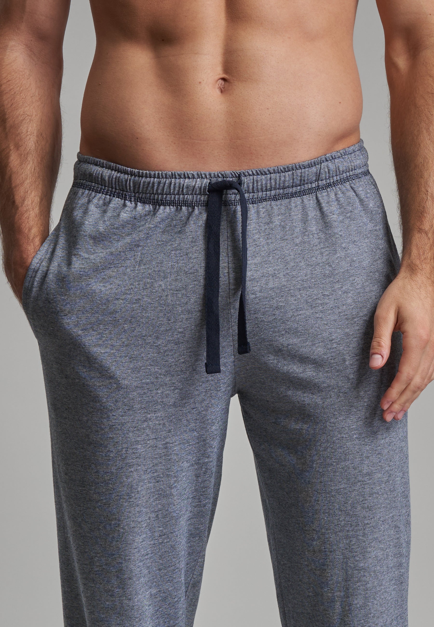 GÖTZBURG Herren Lange-Hose blau melange