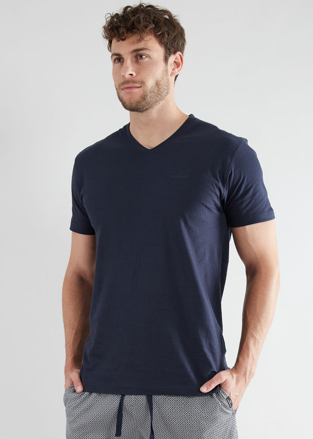 GÖTZBURG Herren T-Shirt blau uni