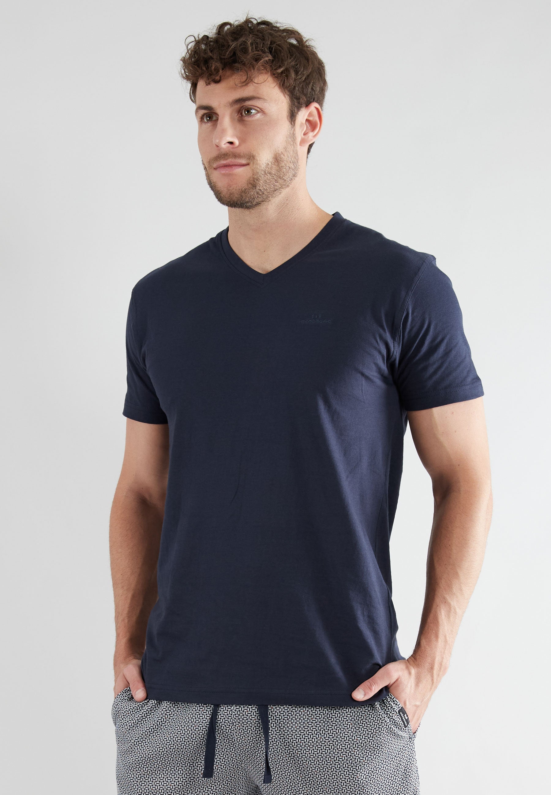 GÖTZBURG Herren T-Shirt blau uni