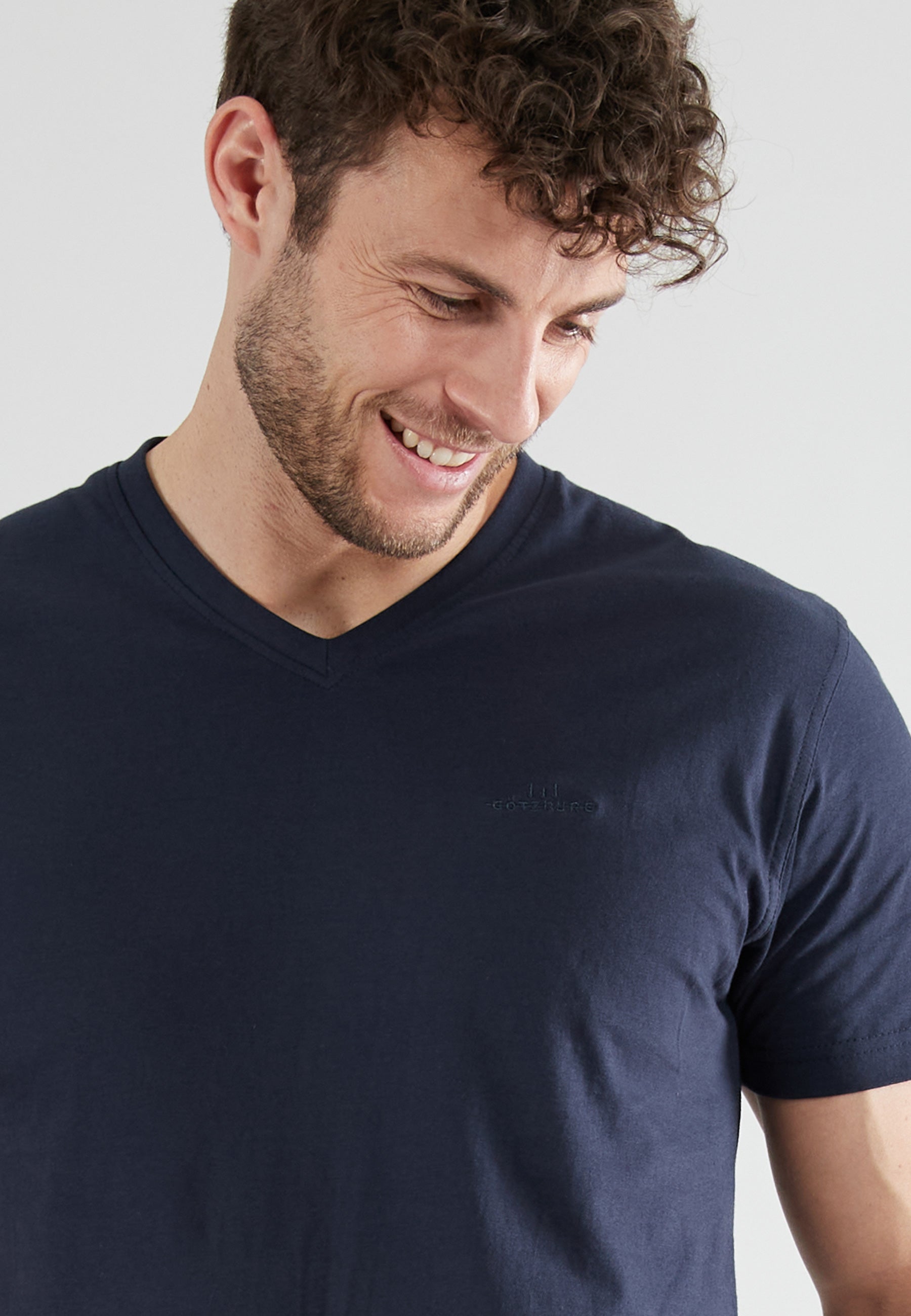 GÖTZBURG Herren T-Shirt blau uni