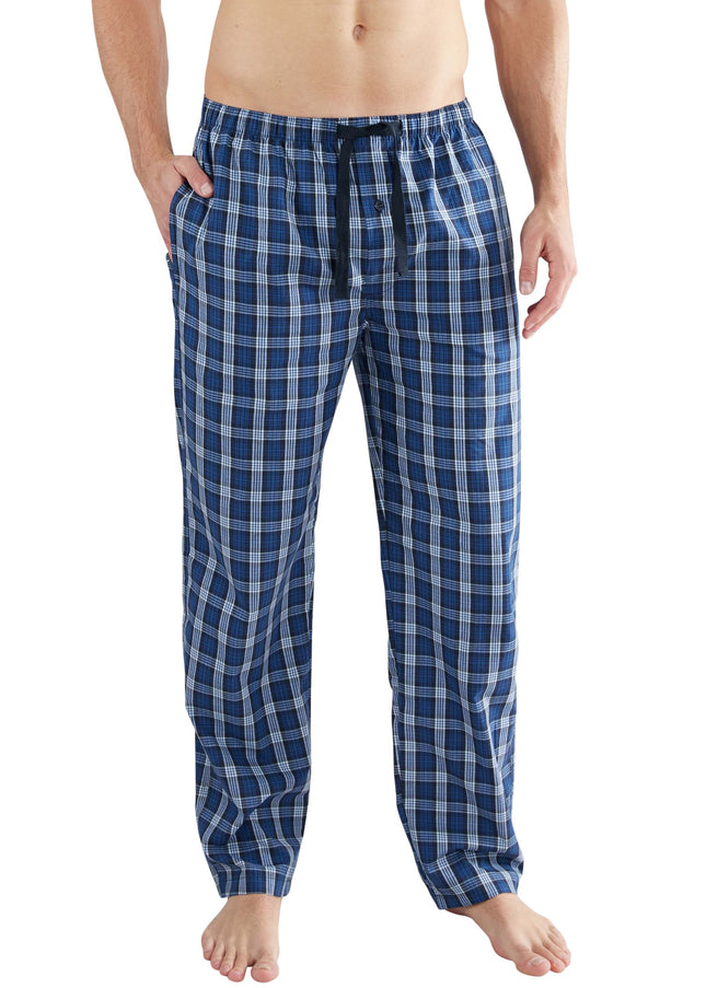 GÖTZBURG Herren Lange-Hose blau kariert