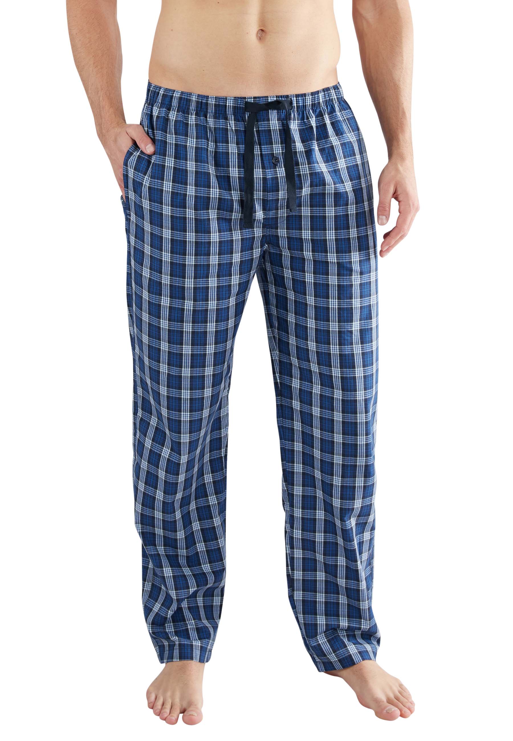 GÖTZBURG Herren Lange-Hose blau kariert