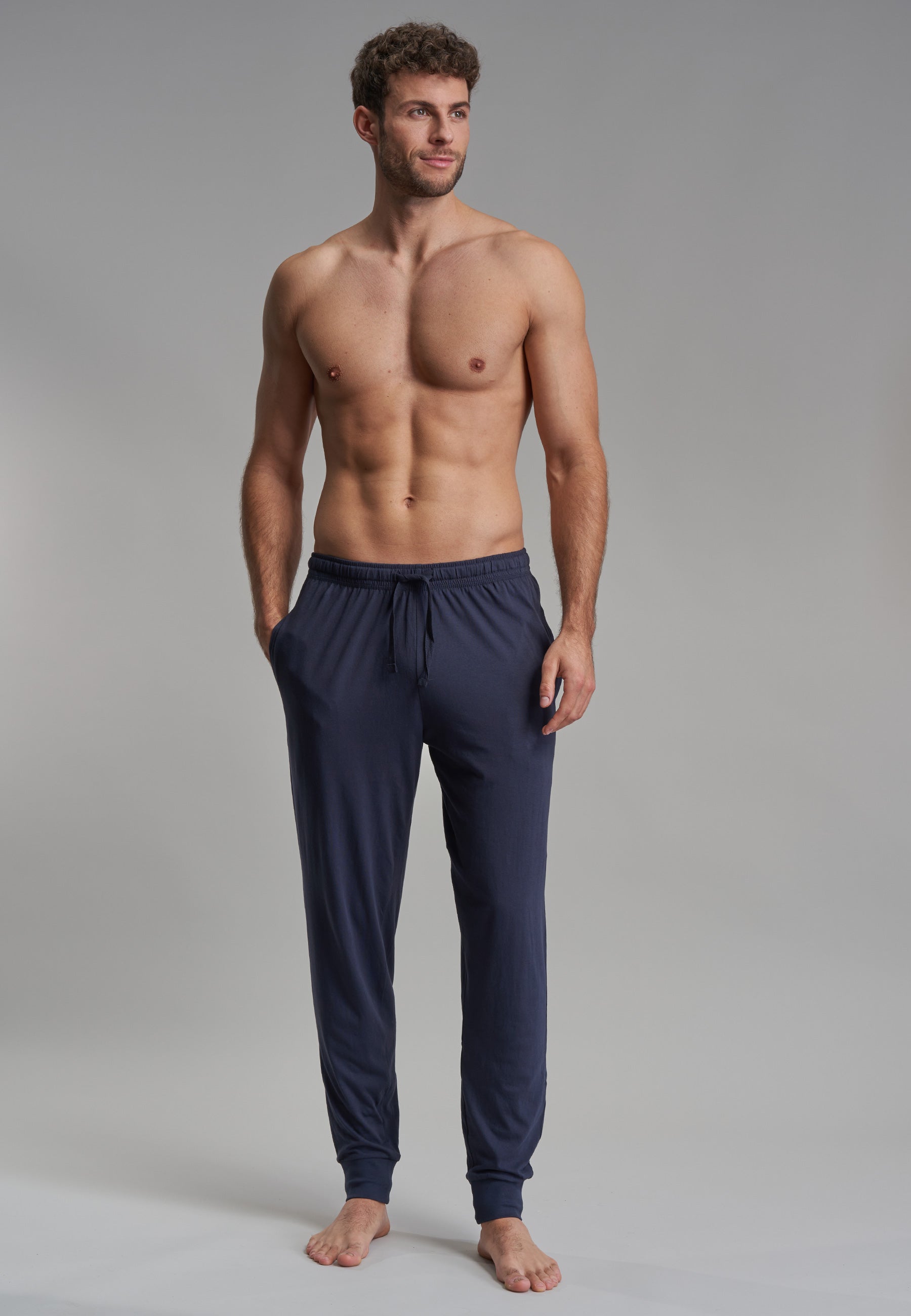 GÖTZBURG Herren Lange-Hose blau uni