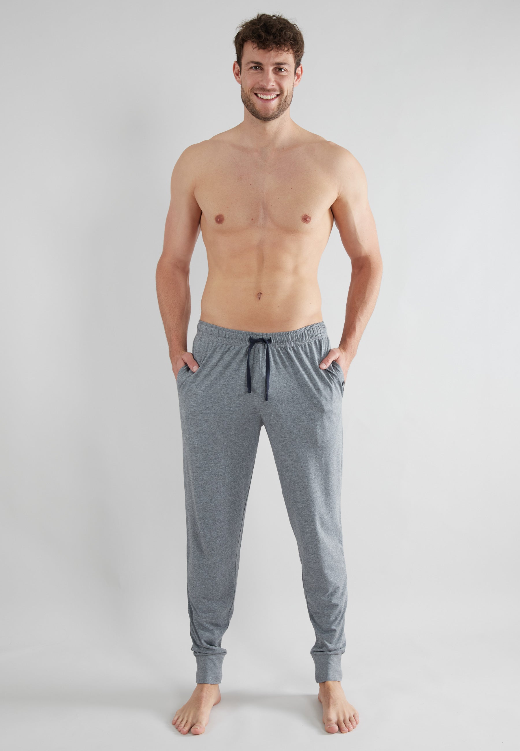 GÖTZBURG Herren Lange-Hose grau uni