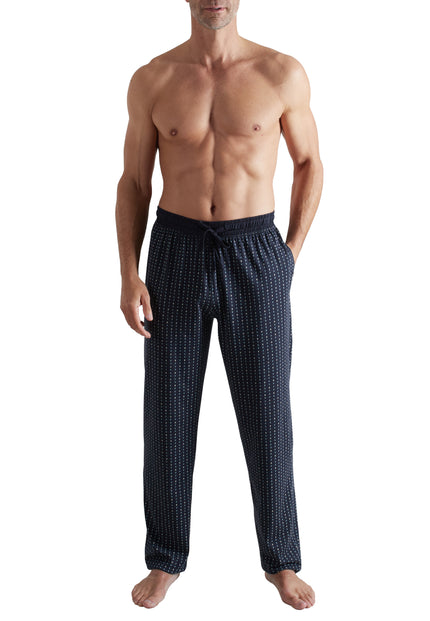 GÖTZBURG Herren Lange-Hose blau bedruckt