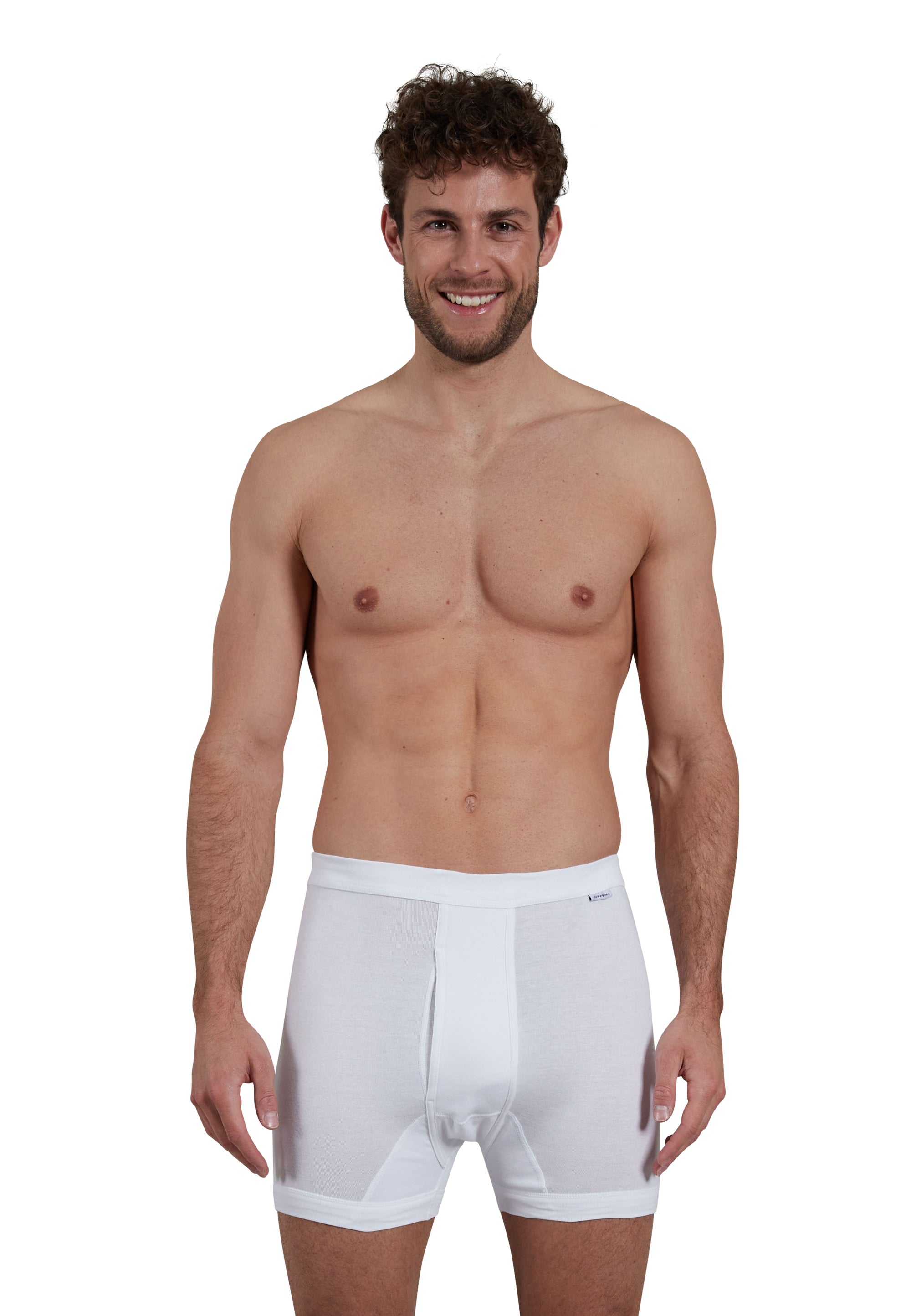 GÖTZBURG Herren Kurze-Hose weiß uni
