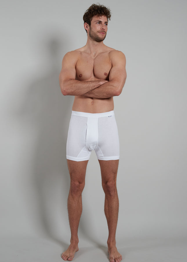 GÖTZBURG Herren Kurze-Hose weiß uni