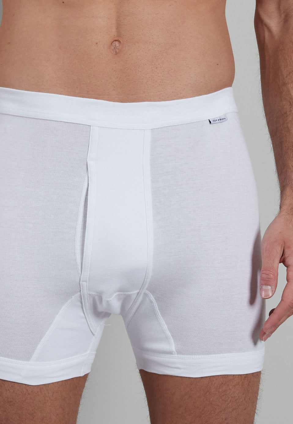 GÖTZBURG Herren Kurze-Hose weiß uni