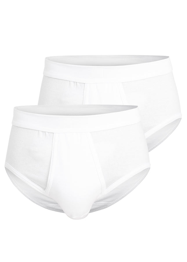 GÖTZBURG Herren Slip weiß uni 2er Pack