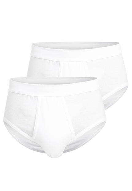GÖTZBURG Herren Slip weiß uni 2er Pack