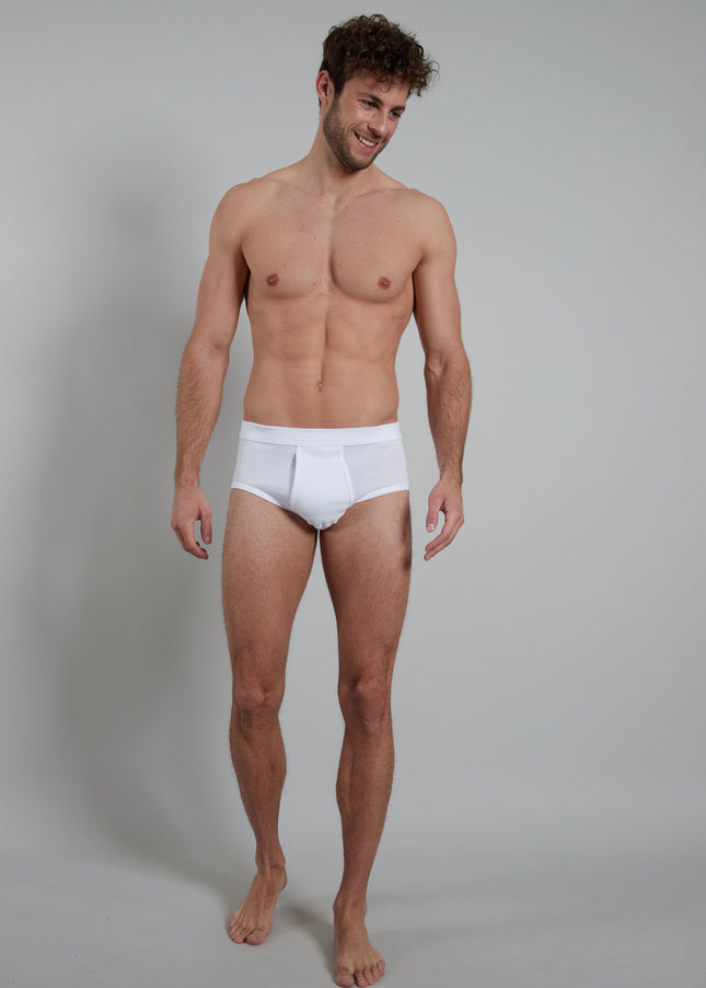 GÖTZBURG Herren Slip weiß uni 2er Pack