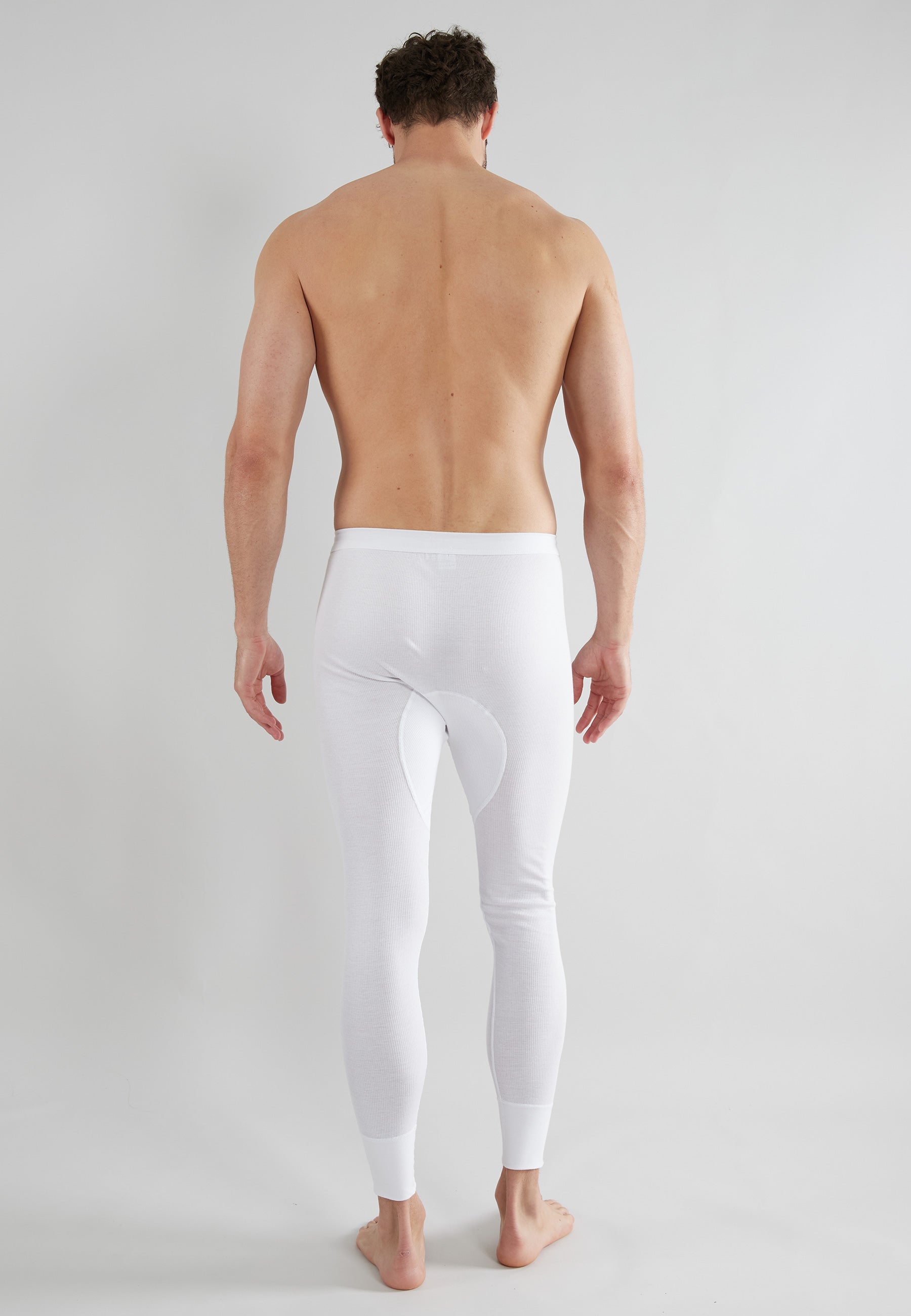 GÖTZBURG Herren lange Unterhose weiß uni