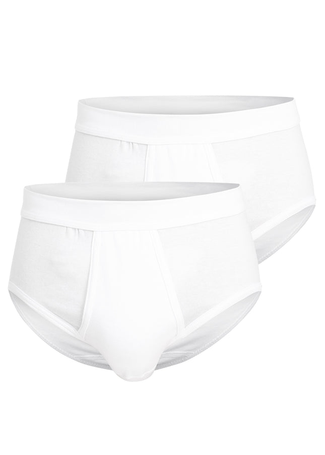 GÖTZBURG Herren Slip weiß uni 2er Pack