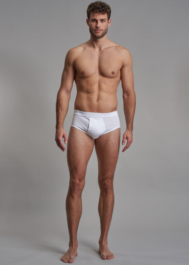 GÖTZBURG Herren Slip weiß uni 2er Pack