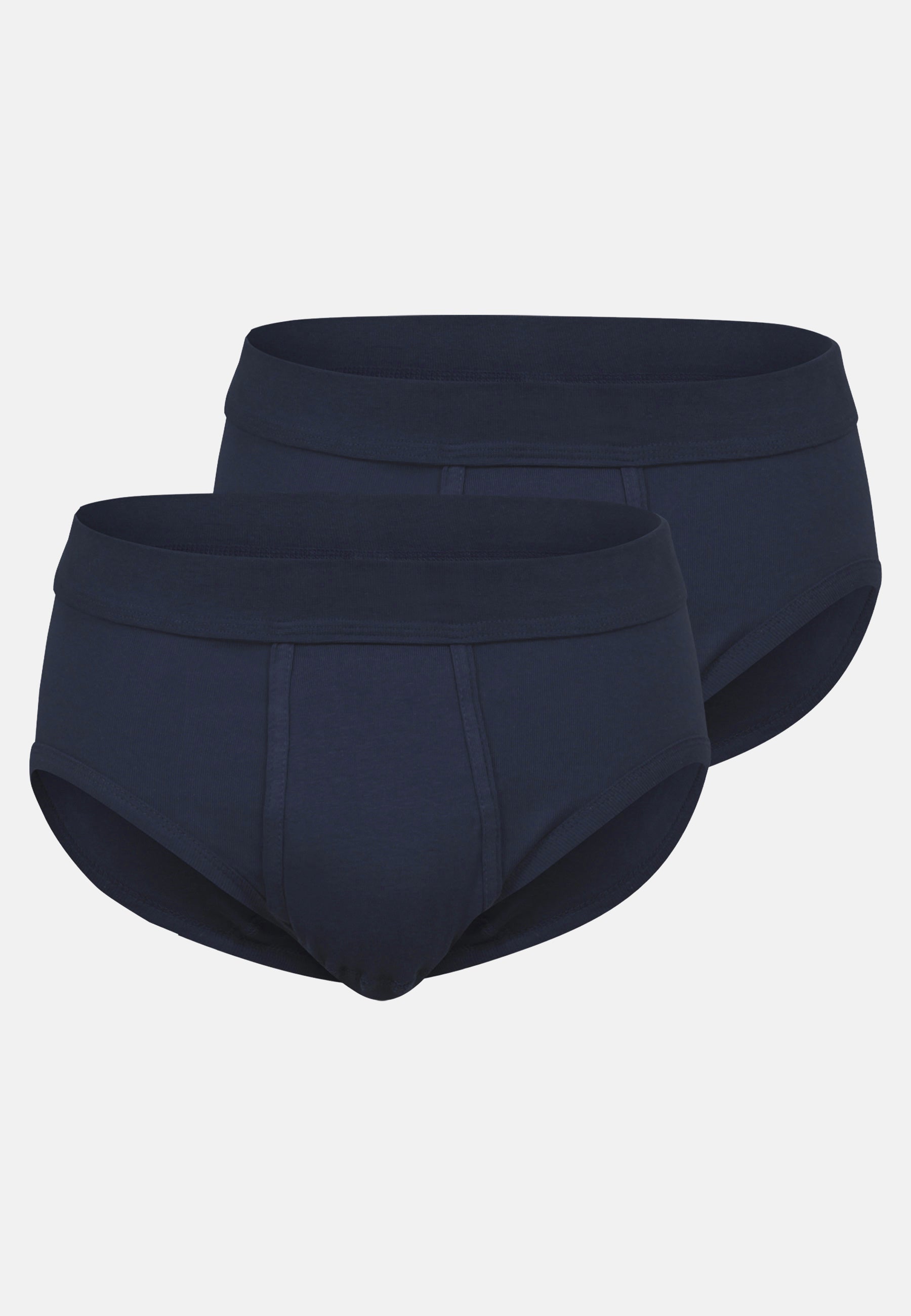 GÖTZBURG Herren Slip blau uni 2er Pack