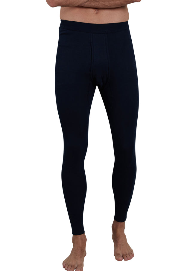 GÖTZBURG Herren lange Unterhose blau uni