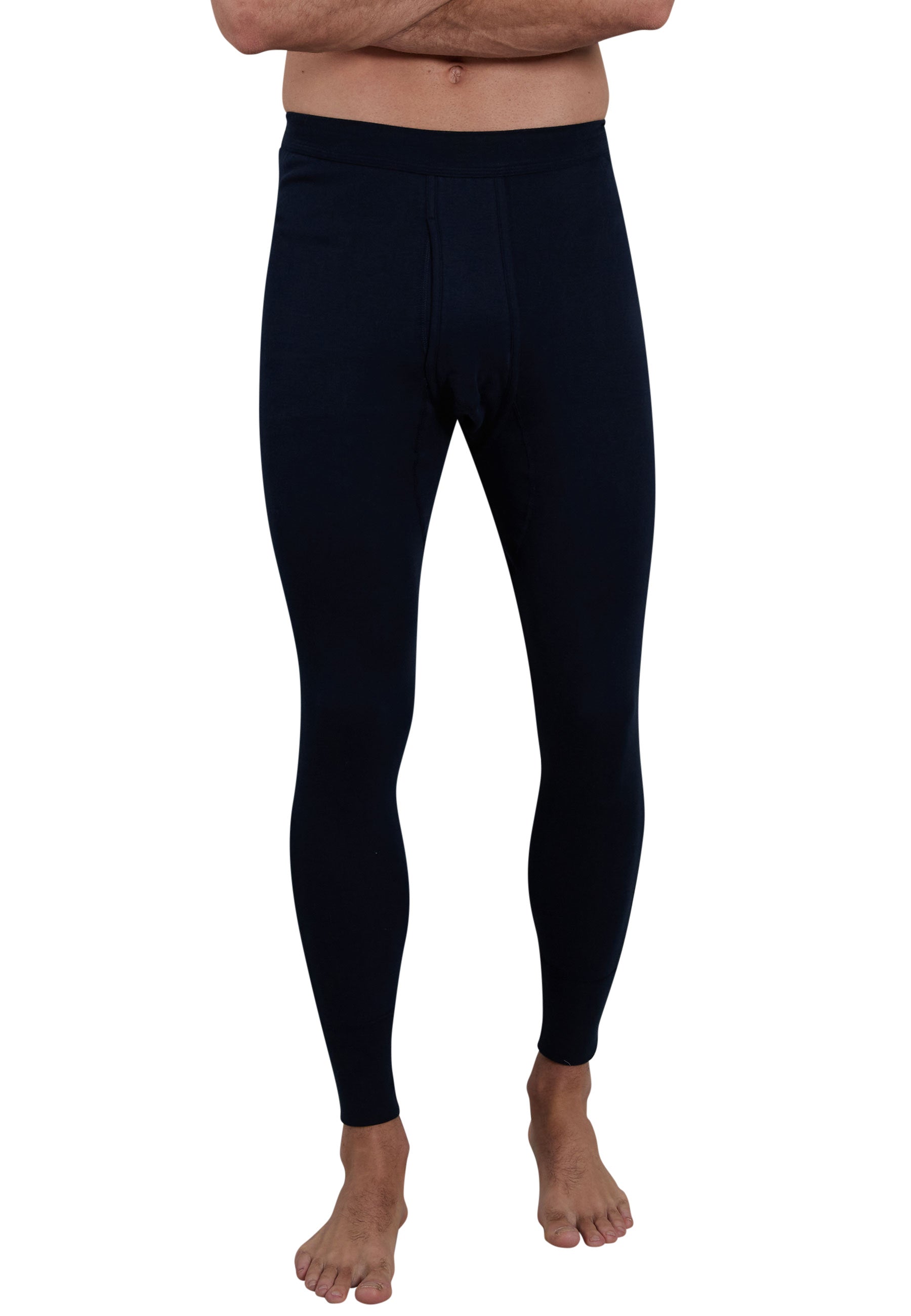 GÖTZBURG Herren lange Unterhose blau uni