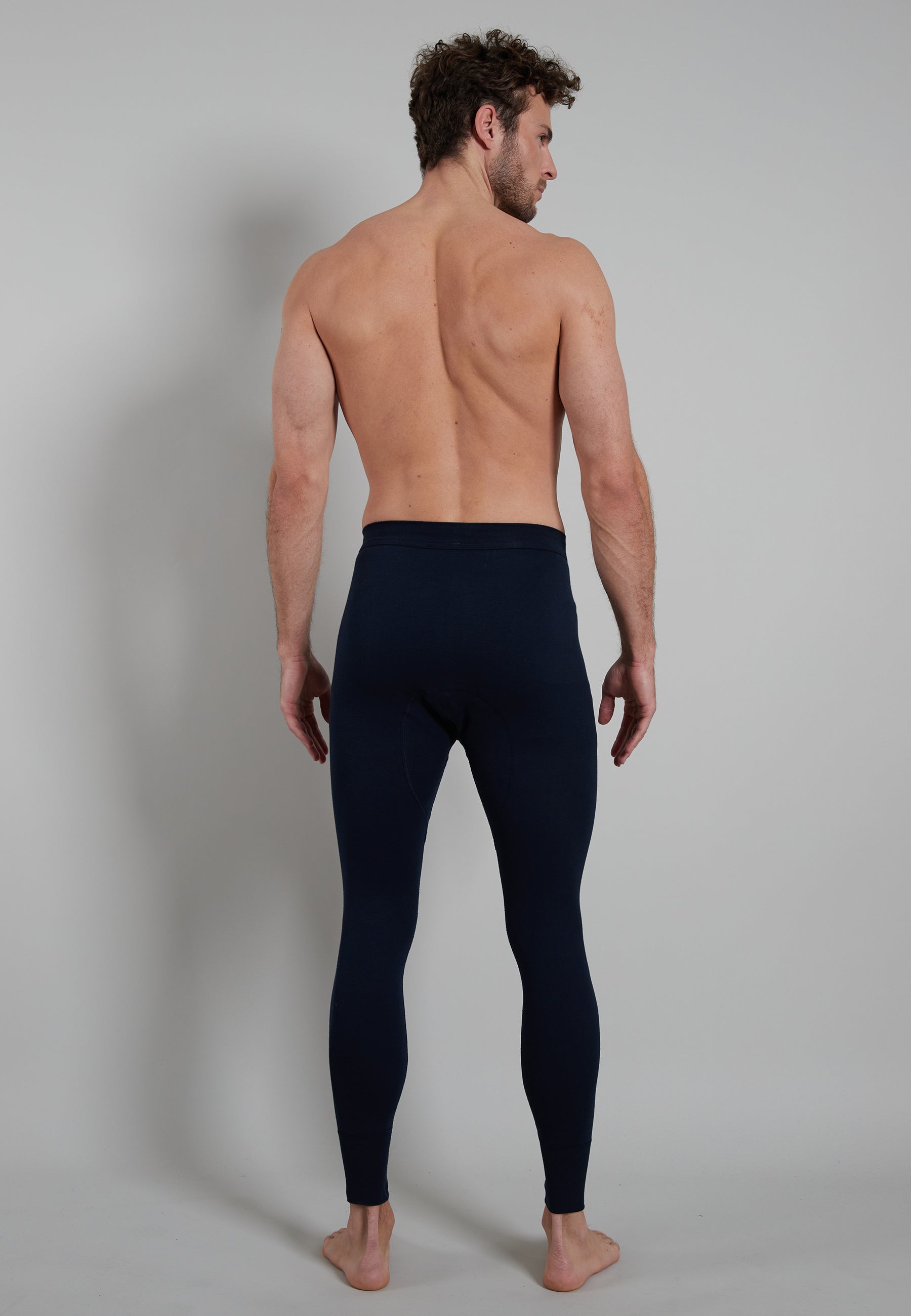 GÖTZBURG Herren lange Unterhose blau uni