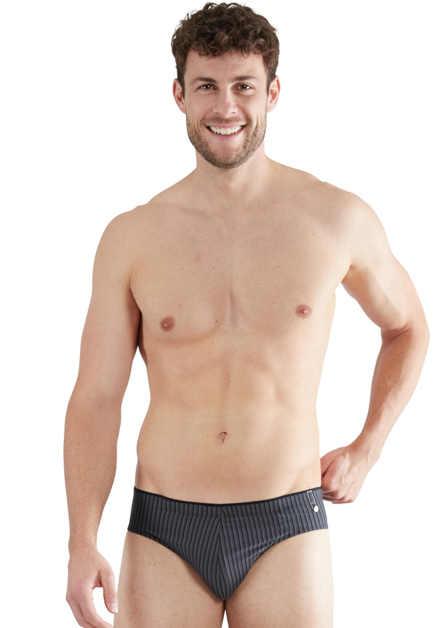 GÖTZBURG Herren Slip schwarz längsgestreift