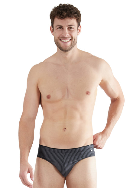 GÖTZBURG Herren Slip schwarz längsgestreift