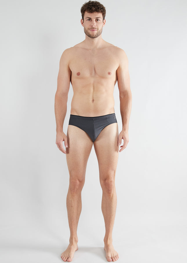 GÖTZBURG Herren Slip schwarz längsgestreift