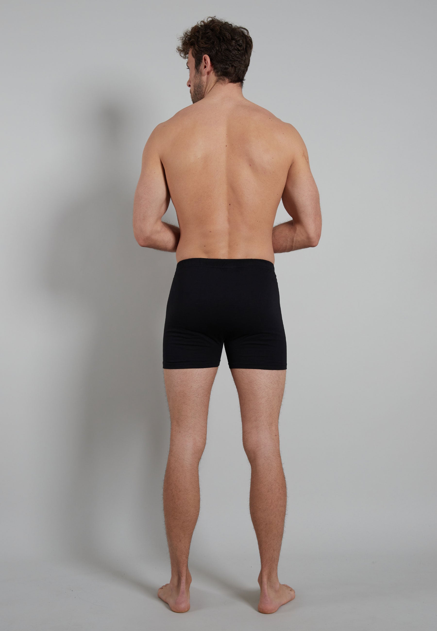 GÖTZBURG Herren Boxershort schwarz uni 2er Pack
