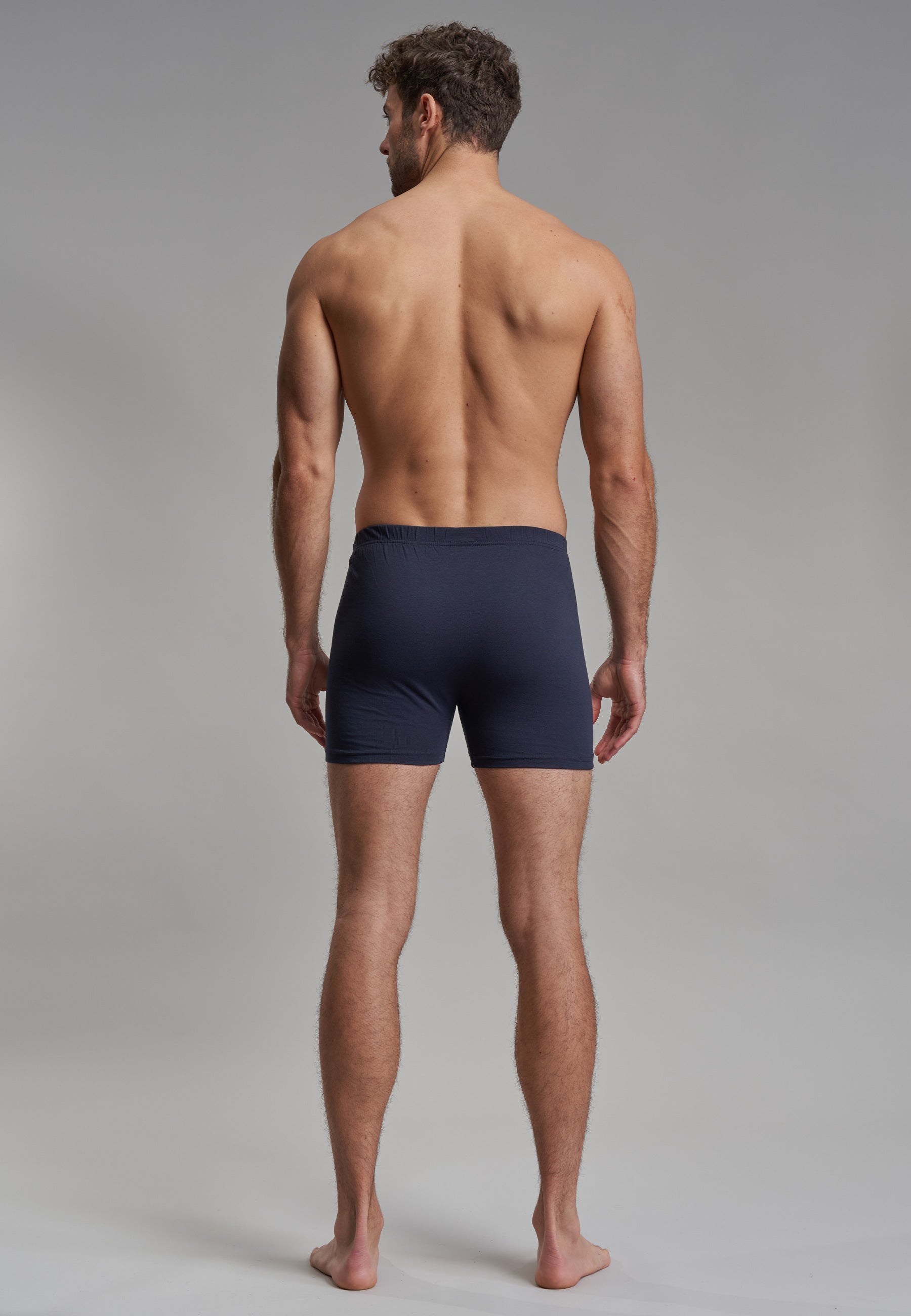 GÖTZBURG Herren Boxershort blau uni 2er Pack
