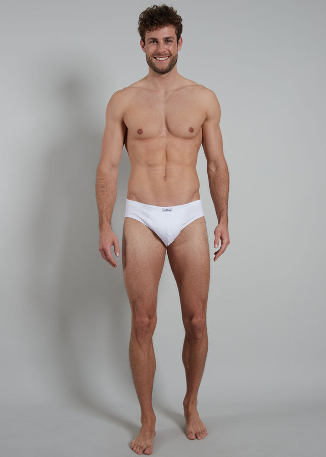 GÖTZBURG Herren Sport-Slip weiß uni 5er Pack
