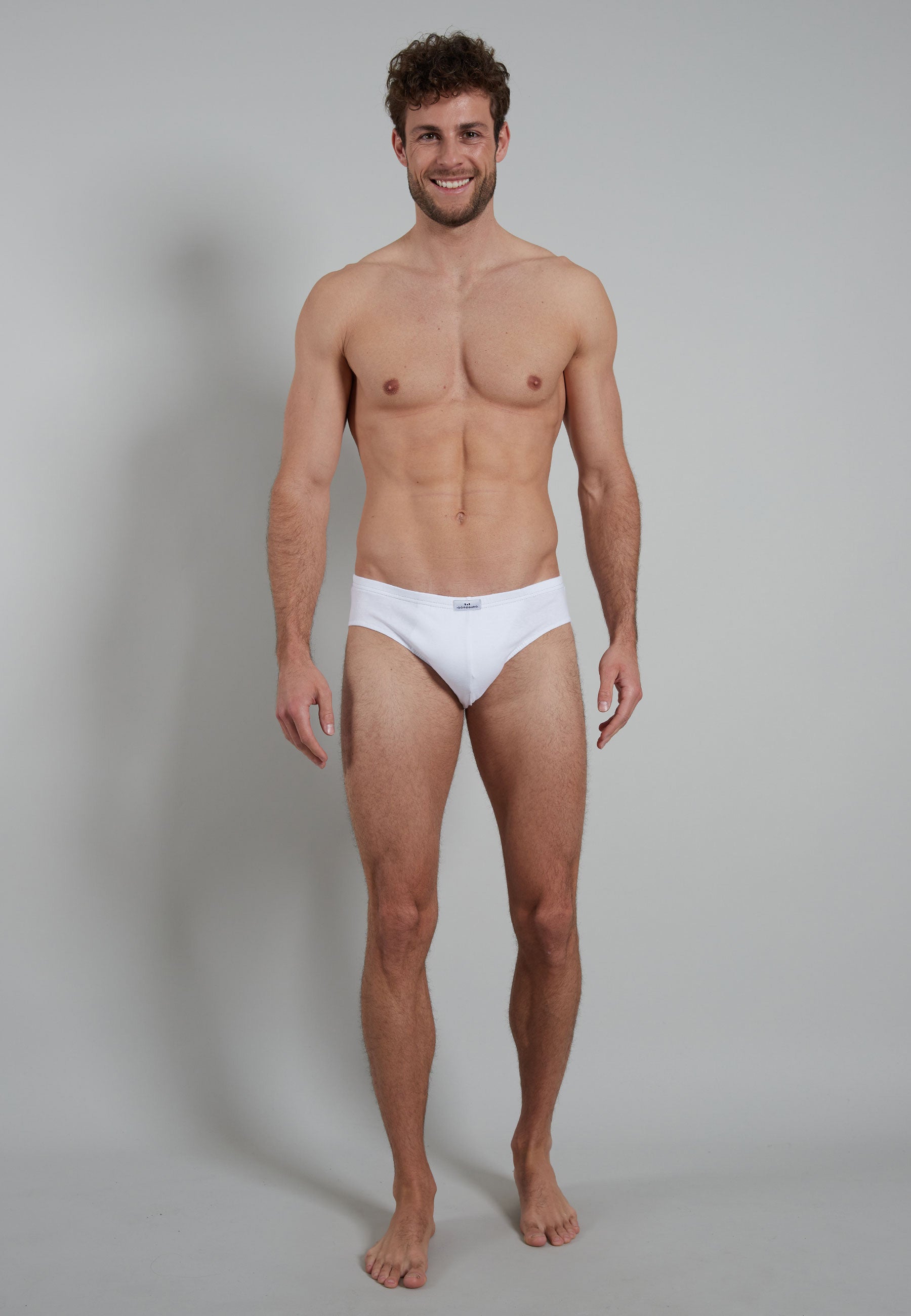 GÖTZBURG Herren Sport-Slip weiß uni 5er Pack