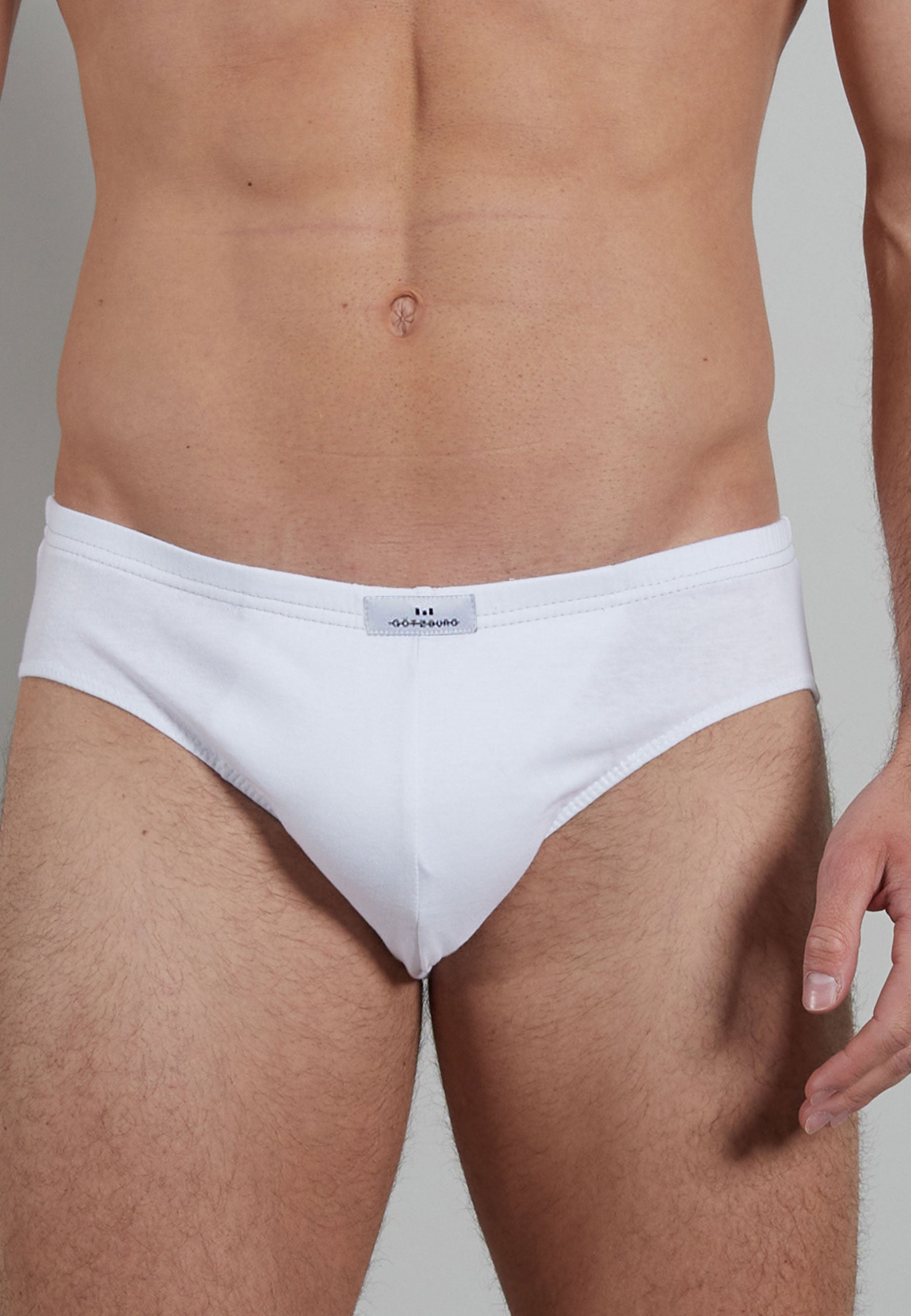 GÖTZBURG Herren Sport-Slip weiß uni 5er Pack