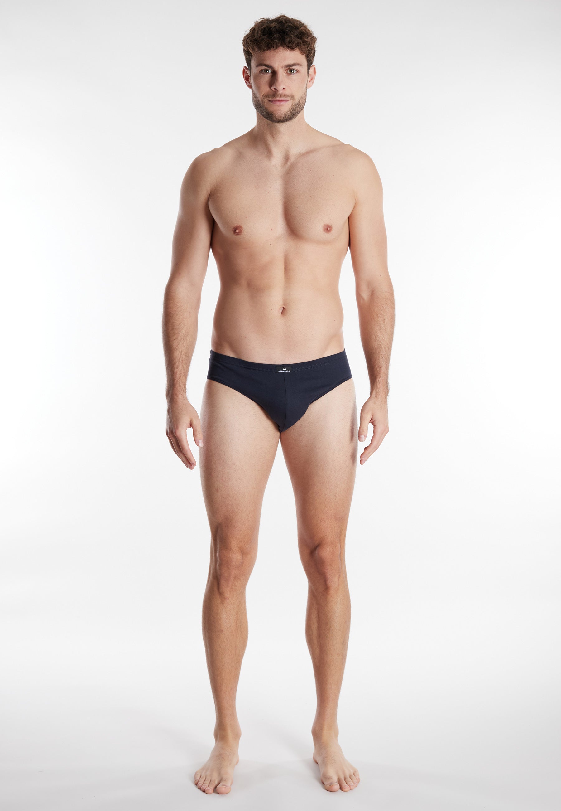 GÖTZBURG Herren Sport-Slip blau uni 5er Pack