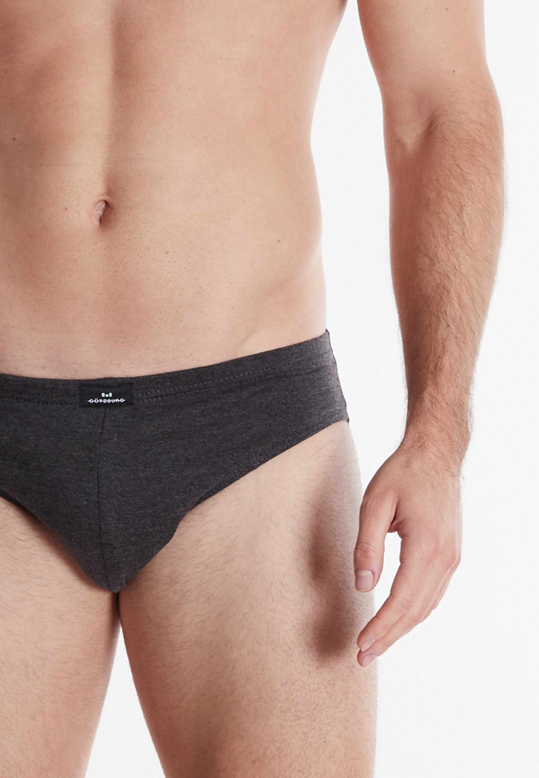 GÖTZBURG Herren Sport-Slip blau uni 5er Pack
