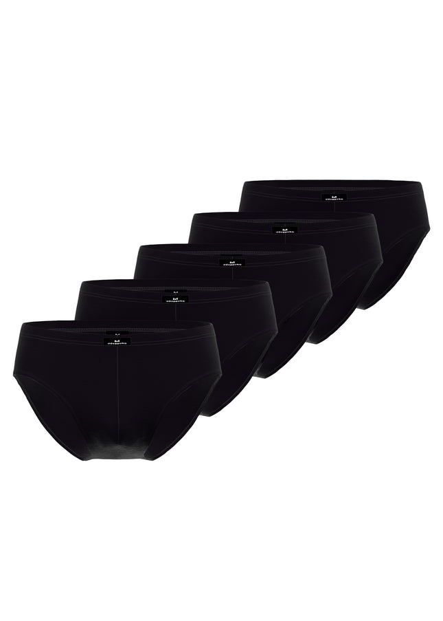 GÖTZBURG Herren Sport-Slip schwarz uni 5er Pack