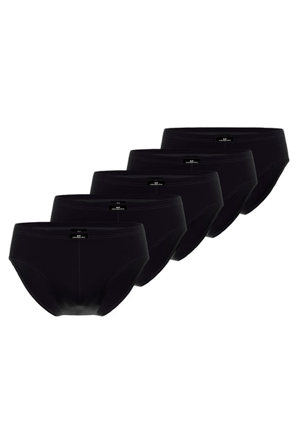 GÖTZBURG Herren Sport-Slip schwarz uni 5er Pack