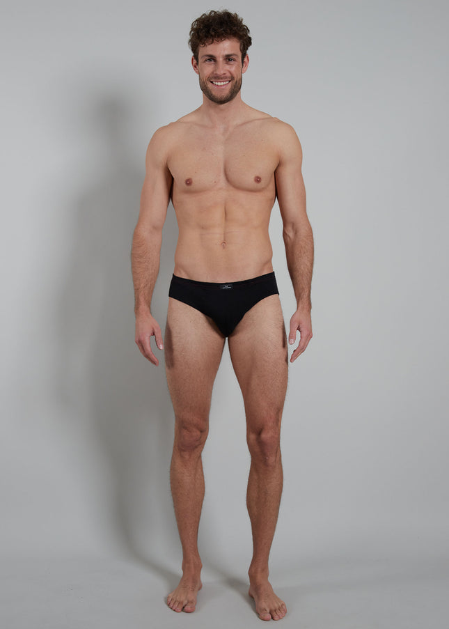 GÖTZBURG Herren Sport-Slip schwarz uni 5er Pack