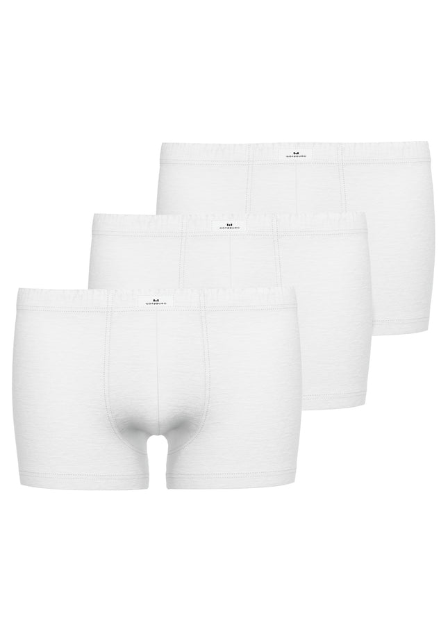 GÖTZBURG Herren Pants weiß uni 3er Pack