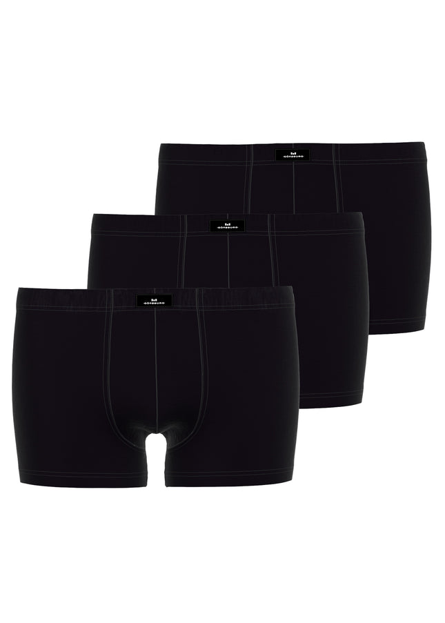 GÖTZBURG Herren Pants schwarz uni 3er Pack