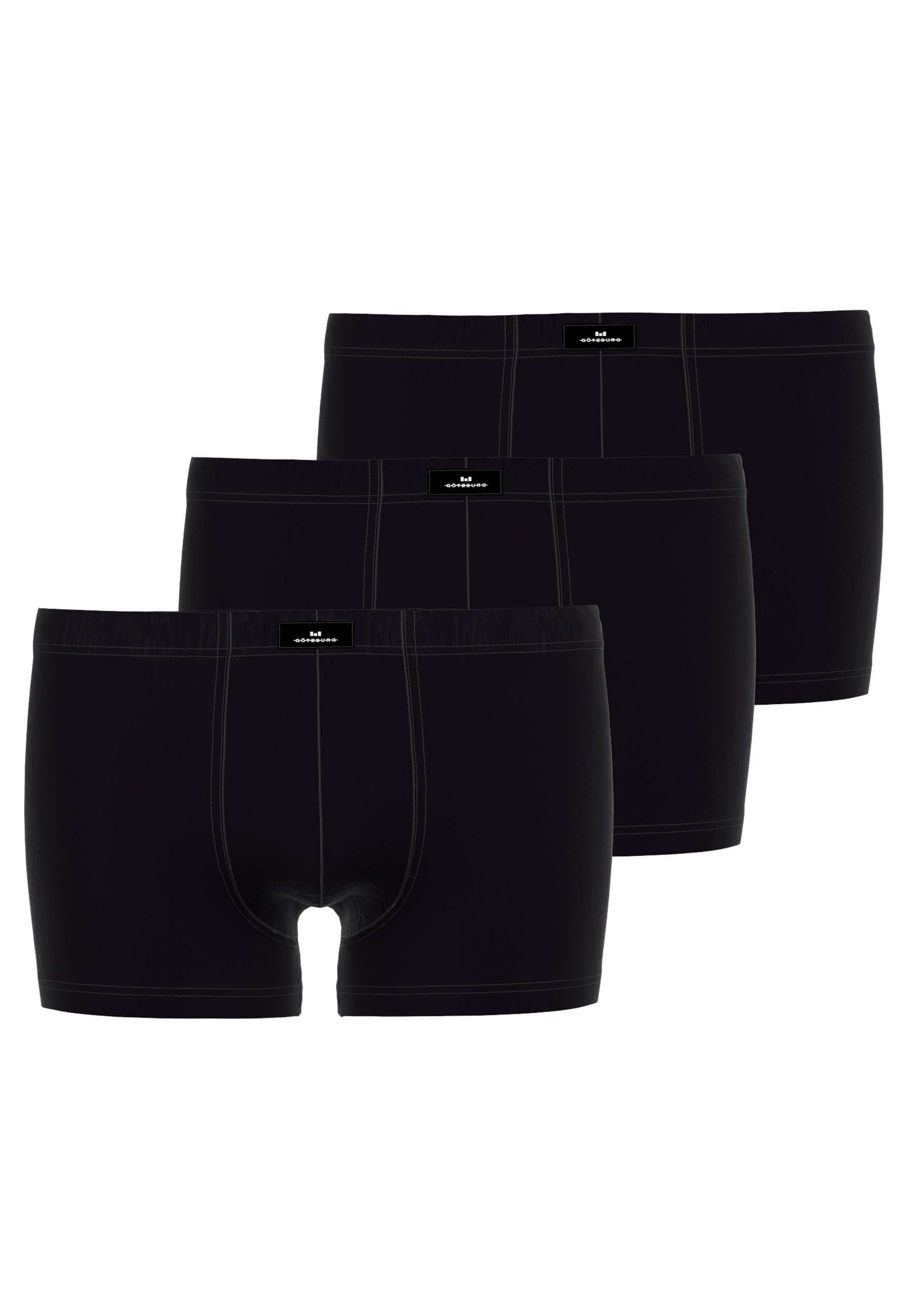 GÖTZBURG Herren Pants schwarz uni 3er Pack