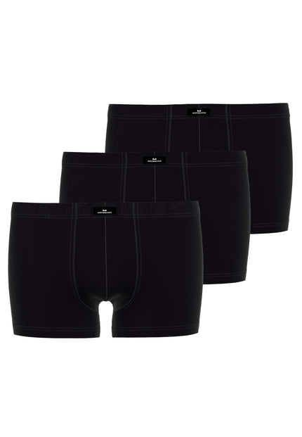 GÖTZBURG Herren Pants schwarz uni 3er Pack