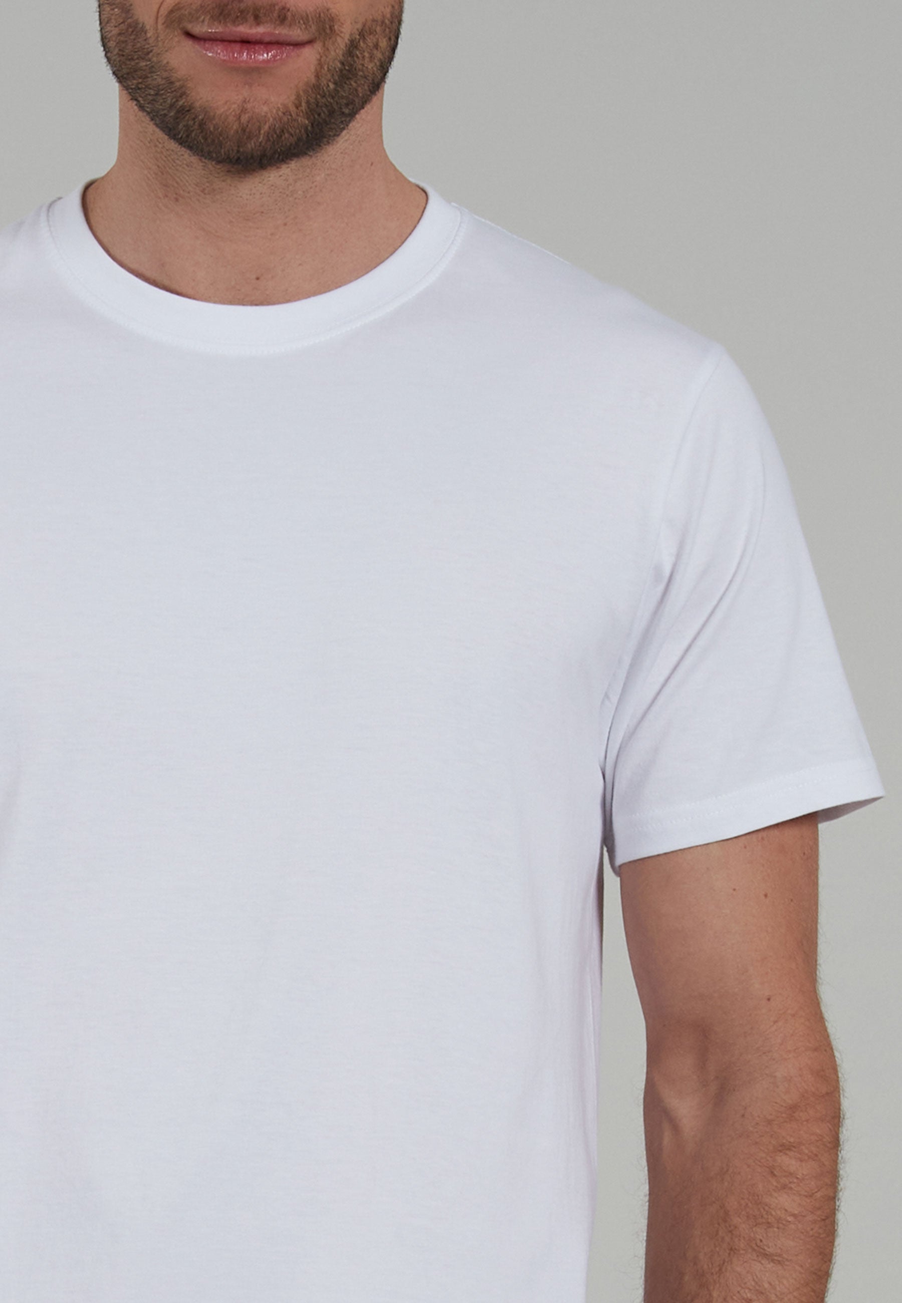 GÖTZBURG Herren T-Shirt weiß uni 2er Pack