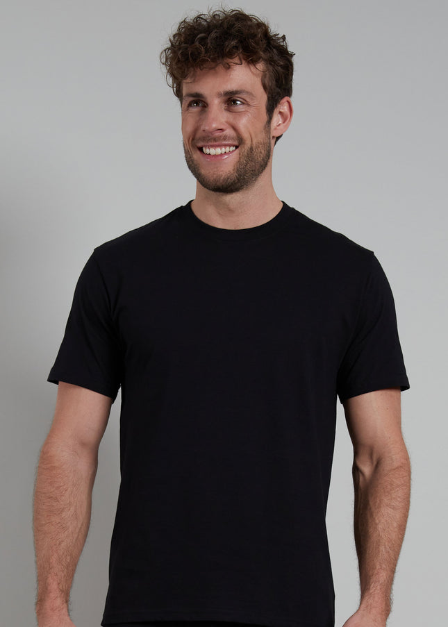 GÖTZBURG Herren T-Shirt schwarz uni 2er Pack