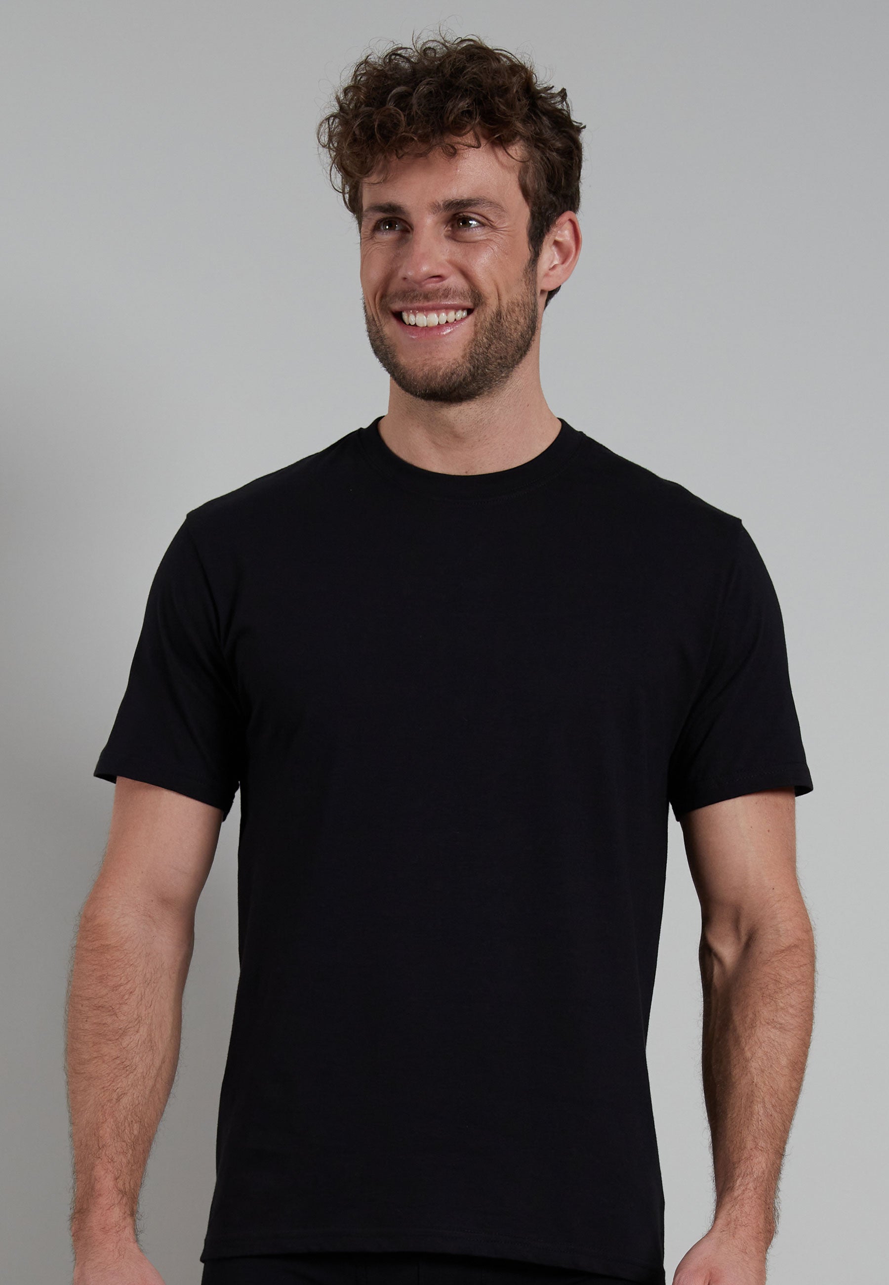 GÖTZBURG Herren T-Shirt schwarz uni 2er Pack