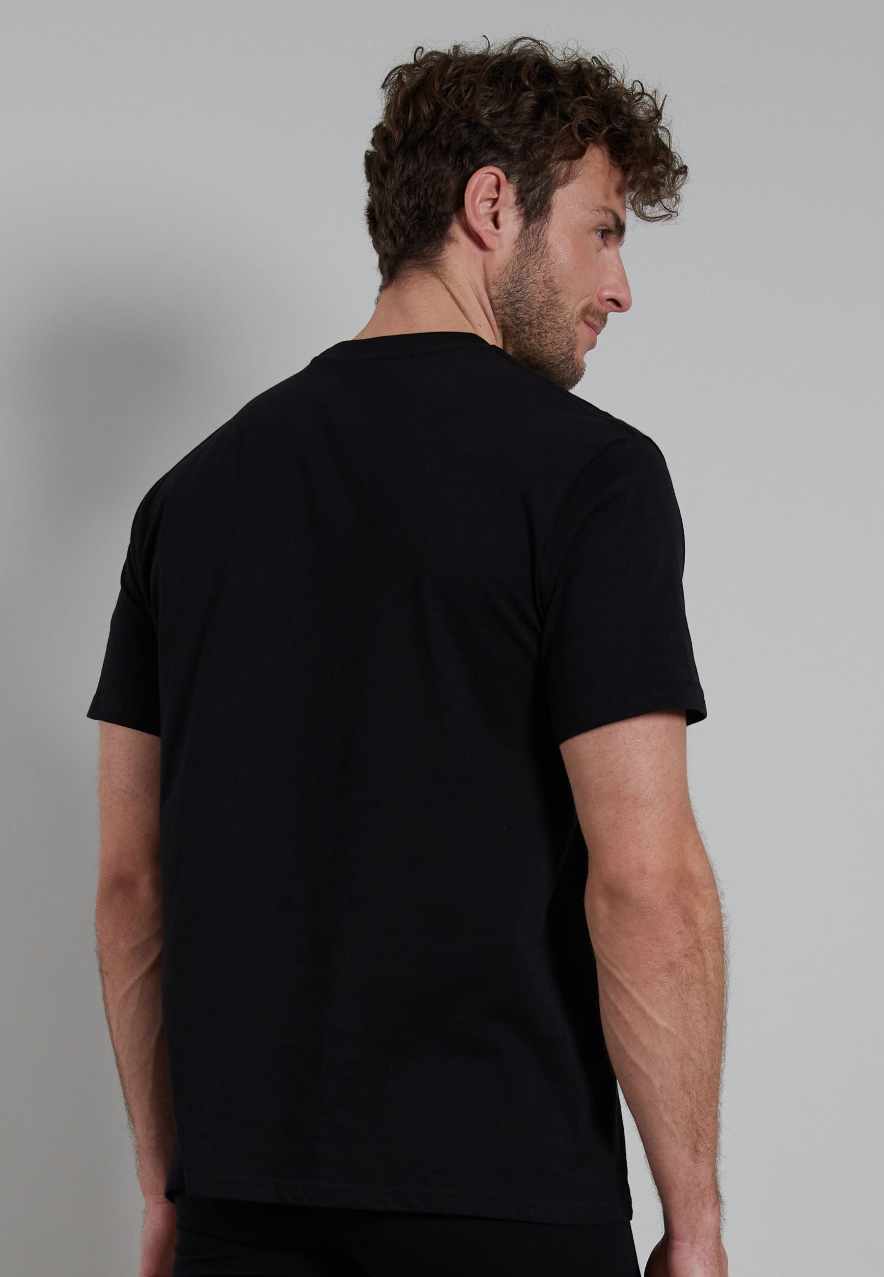 GÖTZBURG Herren T-Shirt schwarz uni 2er Pack