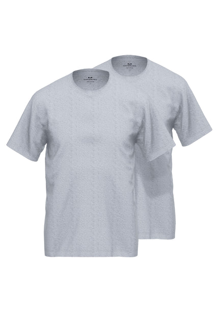 GÖTZBURG Herren T-Shirt grau uni 2er Pack