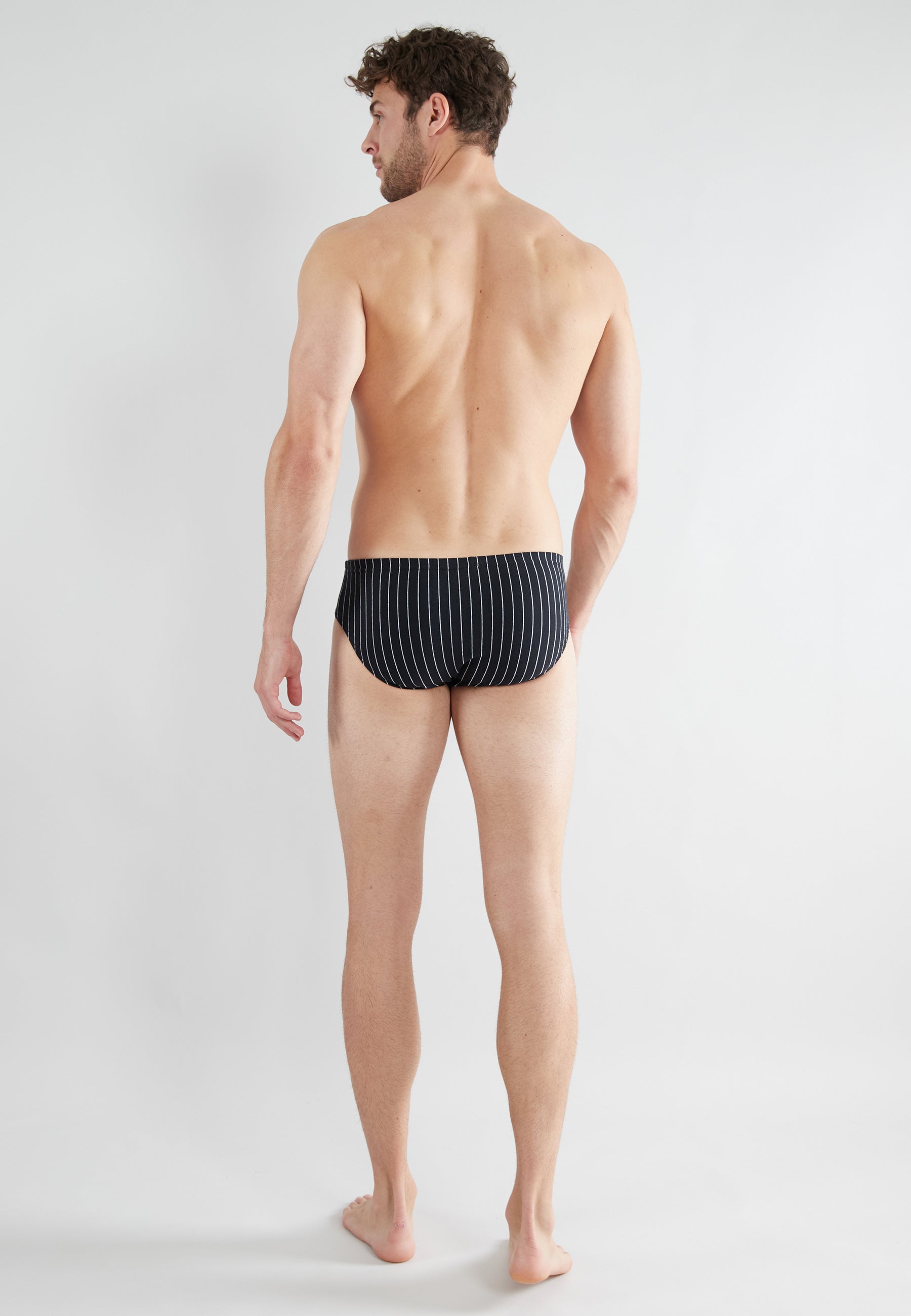 GÖTZBURG Herren Sport-Slip schwarz längsgestreift 2er Pack