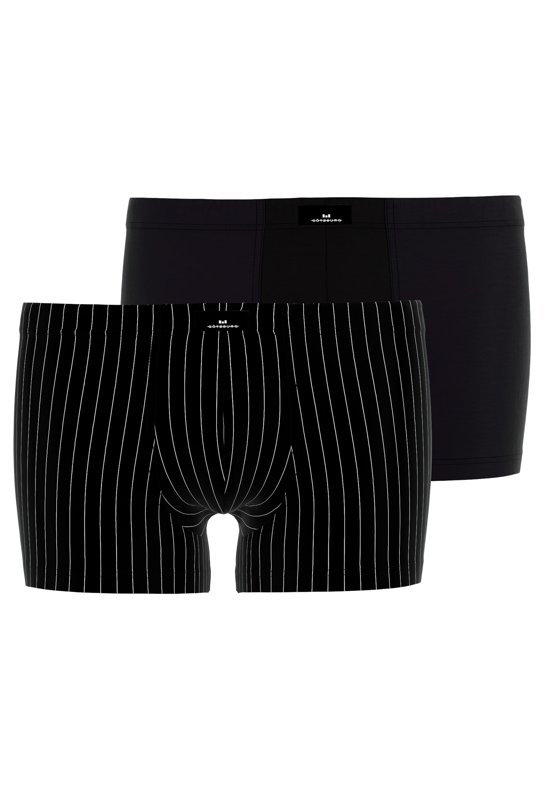 GÖTZBURG Herren Pants schwarz längsgestreift 2er Pack