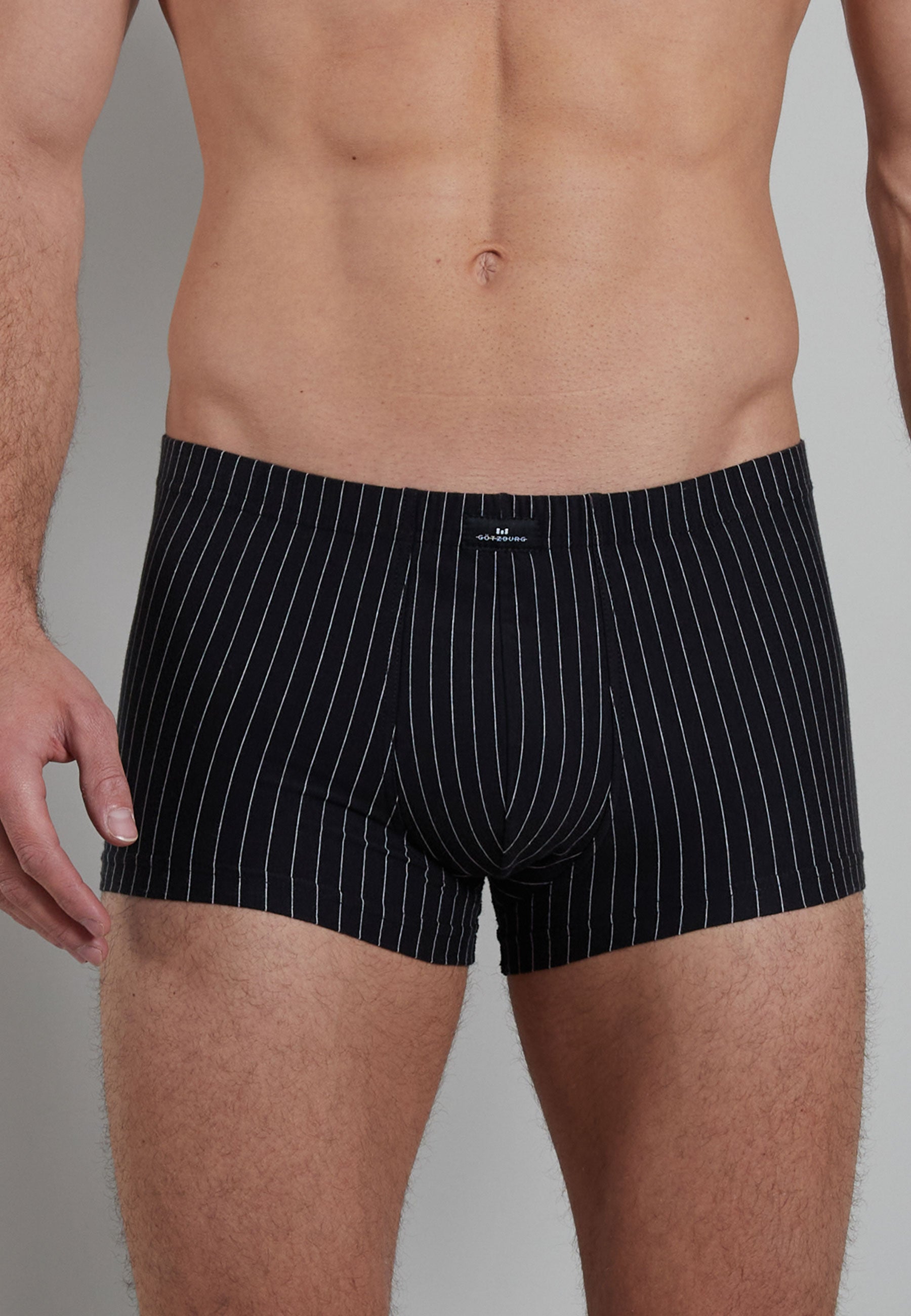 GÖTZBURG Herren Pants schwarz längsgestreift 2er Pack